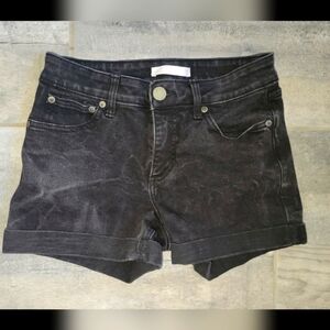 Black Denim Shorts